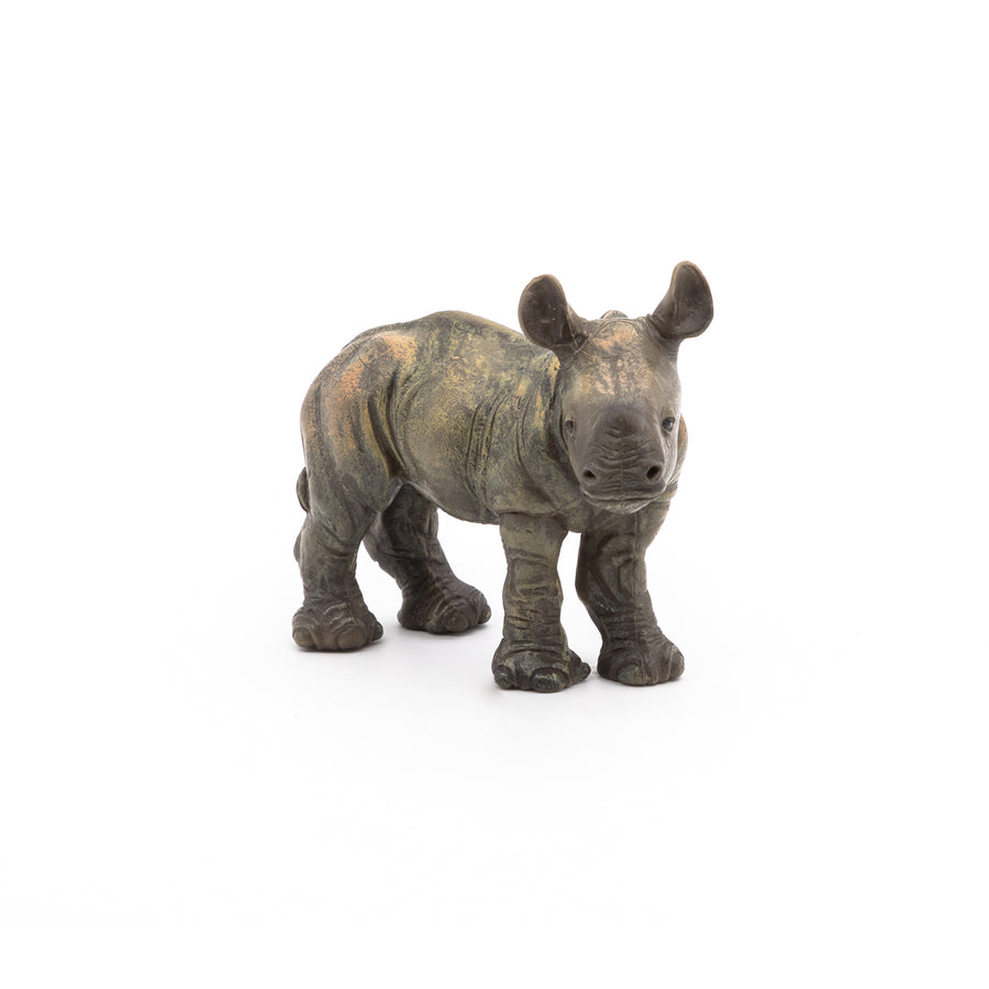 Figurine Bébé rhinocéros Papo en PVC, thème savane, Collection Animaux sauvages, jouet éducatif idéal pour enfants et collectionneurs