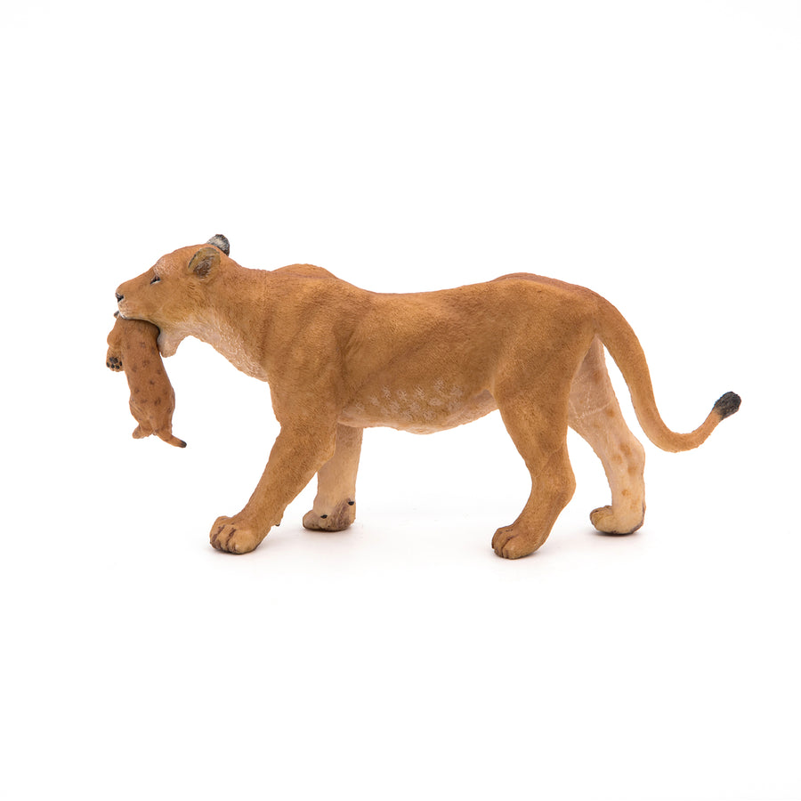 Figurine Lionne avec lionceau Papo en PVC, thème félins, Collection Animaux sauvages, jouet éducatif idéal pour enfants et collectionneurs