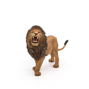 Figurine Lion rugissant Papo en PVC, thème félins, Collection Animaux sauvages, jouet éducatif idéal pour enfants et collectionneurs