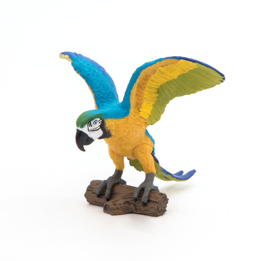 Figurine Perroquet Ara bleu Papo en PVC, thème oiseaux, Collection Animaux sauvages, jouet éducatif idéal pour enfants et collectionneurs