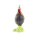 Figurine Coq gaulois Papo en PVC, thème basse-cour, Collection Vie à la ferme, jouet éducatif idéal pour enfants et collectionneurs