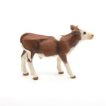 Figurine Veau simmental Papo en PVC, Collection Vie à la ferme, jouet éducatif idéal pour enfants et collectionneurs