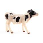 Figurine Veau noir et blanc Papo en PVC, Collection Vie à la ferme, jouet éducatif idéal pour enfants et collectionneurs