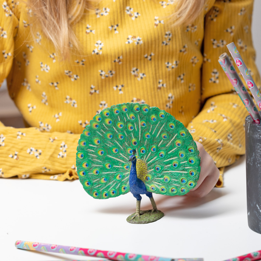 Figurine Paon Papo en PVC, thème basse-cour, Collection Vie à la ferme, jouet éducatif idéal pour enfants et collectionneurs