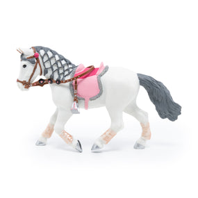 Figurine Poney de promenade Papo en PVC, Collection chevaux, jouet éducatif idéal pour enfants et collectionneurs