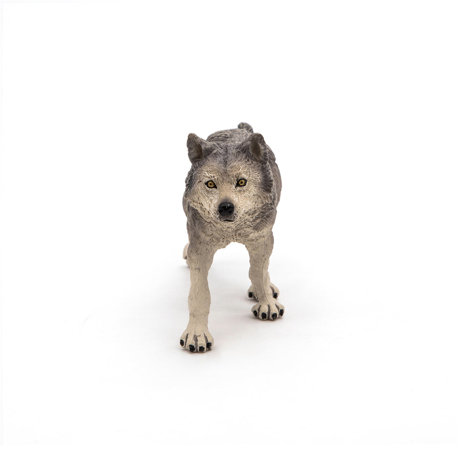 Figurine Louve grise Papo en PVC, thème forêt, Collection Animaux sauvages, jouet éducatif idéal pour enfants et collectionneurs
