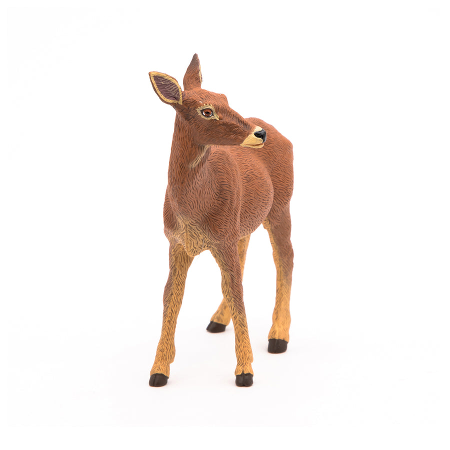 Figurine Biche Papo en PVC, thème forêt, Collection Animaux sauvages, jouet éducatif idéal pour enfants et collectionneurs